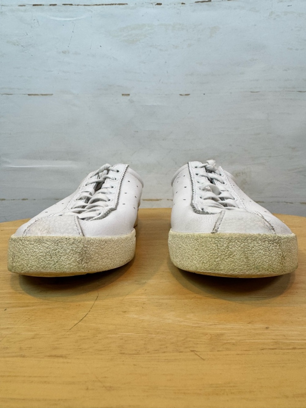 Adidas | White Leather Lacombe Lace-Up Sneaker, 8.5 - Picture 5 of 12